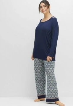 Sheego Nachtwäsche Shirt - Marine -Sheego 888737db5cd948068dd6d953d4e4fd25