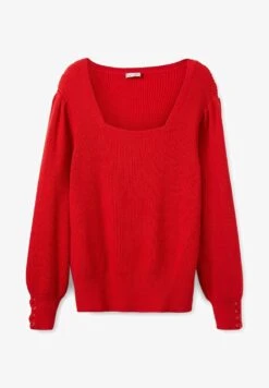 Sheego Strickpullover - Mohnrot -Sheego 8a2850d3d4a34f96bdf55364093714d8