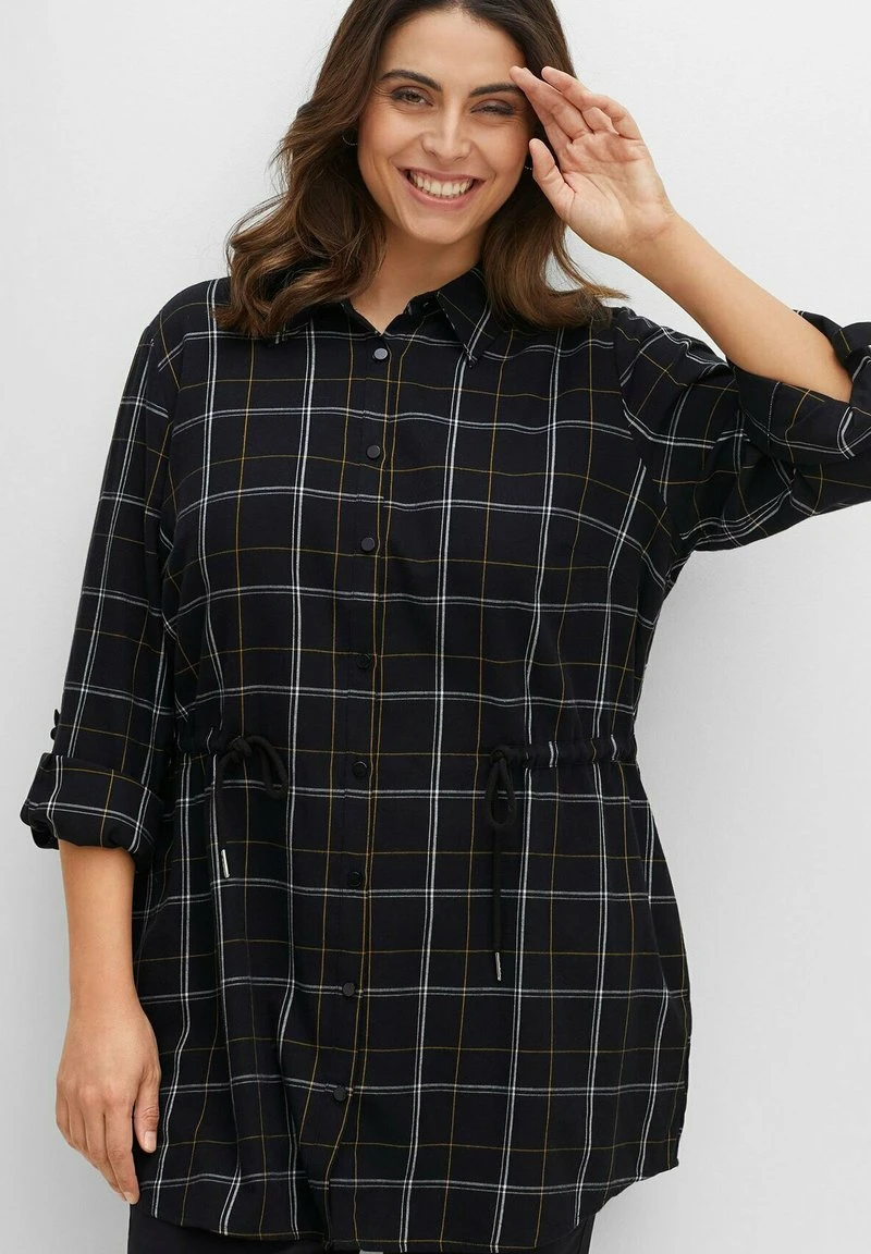 Sheego Hemdbluse - Schwarz Gemustert 6 Sheego Hemdbluse - Schwarz Gemustert – Bild 4