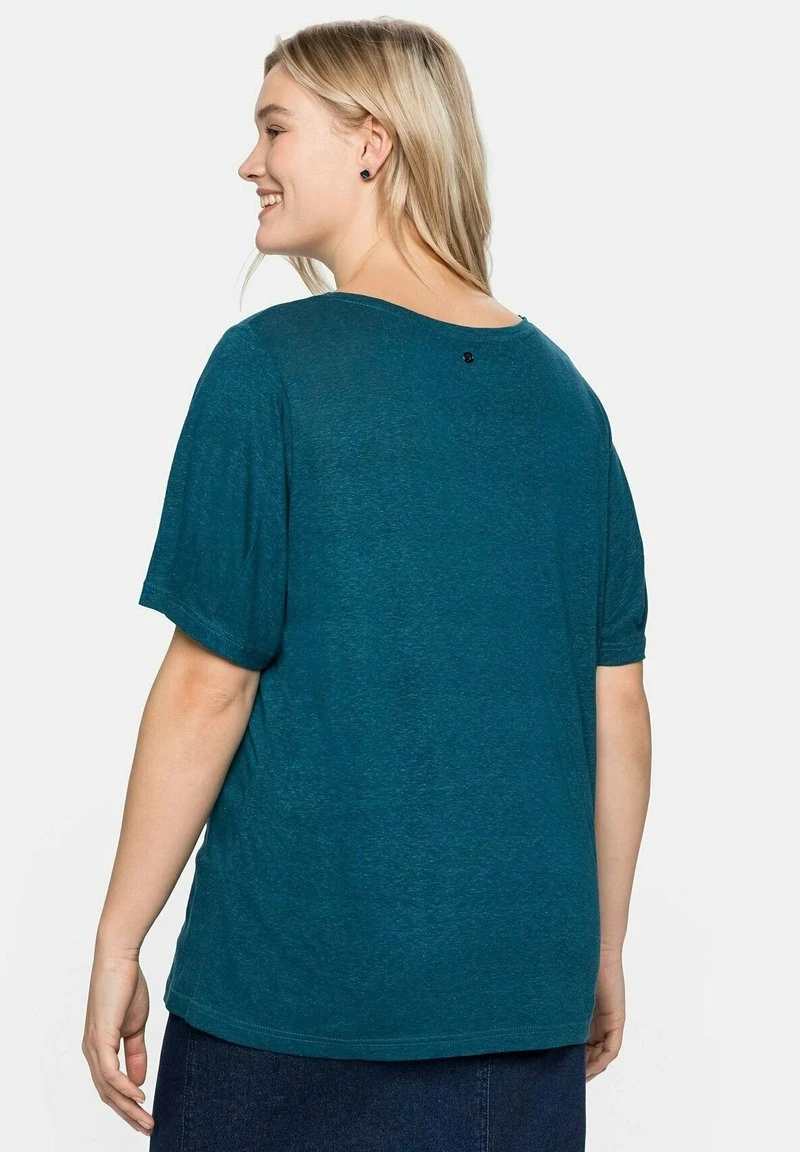 Sheego T-Shirt Basic - Dunkelpetrol 5 Sheego T-Shirt Basic - Dunkelpetrol – Bild 3