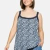 Sheego Top - Mittelblau Bedruckt