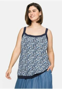 Sheego Top - Mittelblau Bedruckt