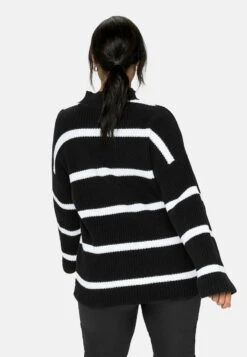 Sheego Strickpullover - Black/ White -Sheego 8c064f933464470e8079c07c17211466