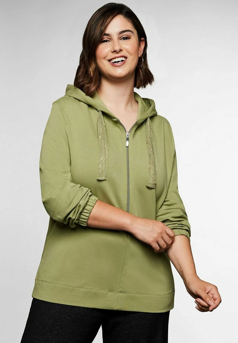 Sheego Kapuzenpullover - Hellkhaki 3 Sheego Kapuzenpullover - Hellkhaki