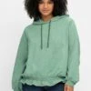 Sheego Kapuzenpullover - Salbeigrün