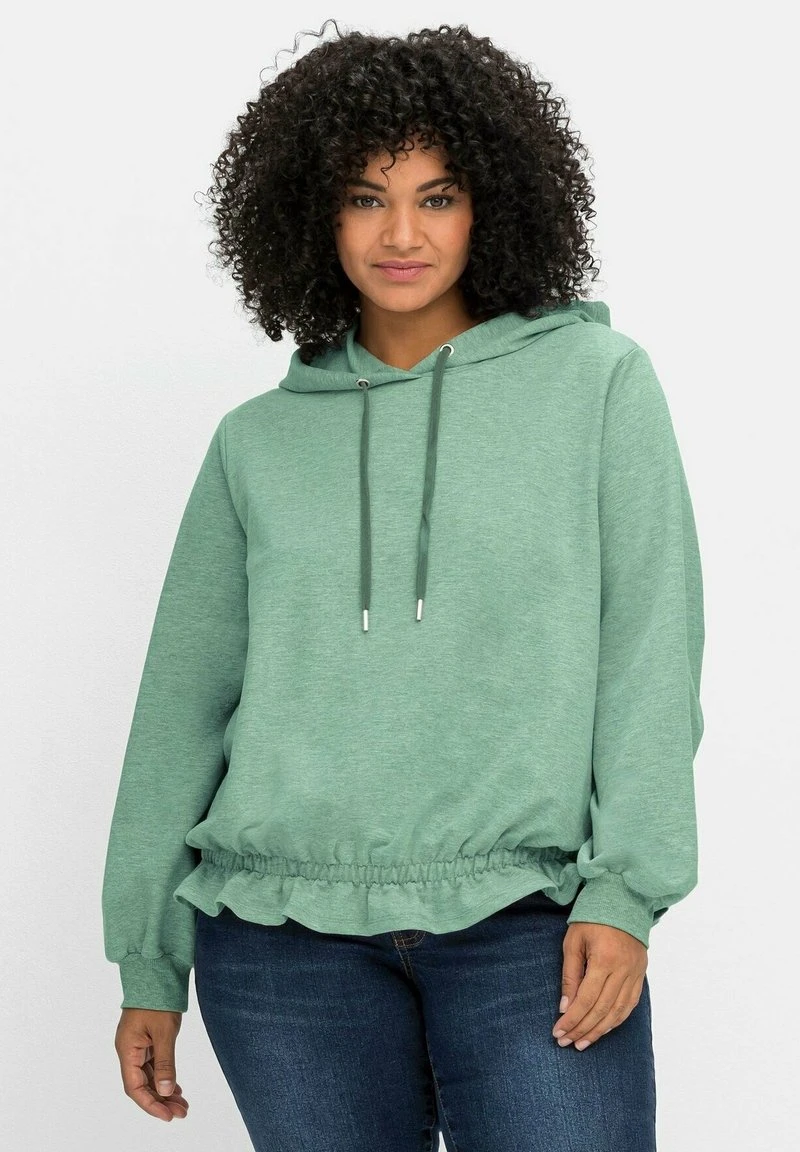Sheego Kapuzenpullover - Salbeigrün 3 Sheego Kapuzenpullover - Salbeigrün