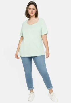 Sheego T-Shirt Basic - Mint 12 Sheego T-Shirt Basic - Mint -Sheego 8ea0a3a3da684b5598bd8514caf02b2a 1