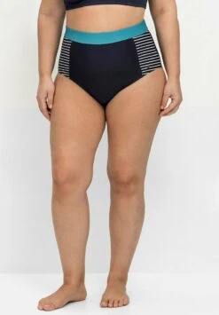 Sheego Bikini-Hose - Marine Gestreift