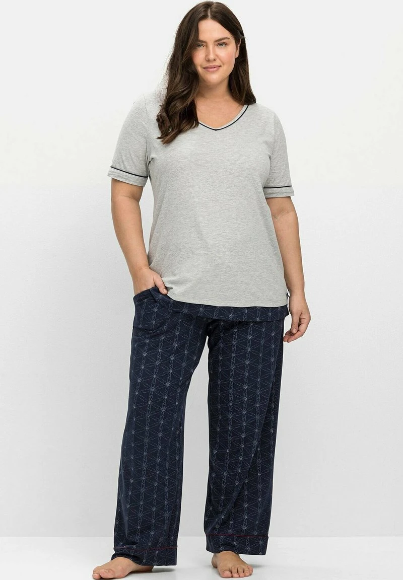 Sheego Nachtwäsche Shirt - Grau Meliert 4 Sheego Nachtwäsche Shirt - Grau Meliert – Bild 2