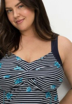 Sheego TANKINI - Bikini-Top - Marine Gestreift -Sheego 910bc589fa6243cb84c4a375a3e9e69b