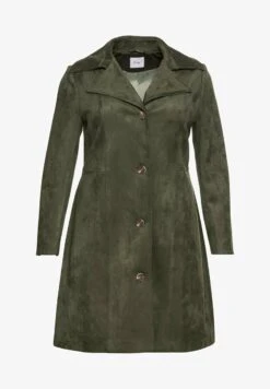 Sheego Klassischer Mantel - Dunkeloliv -Sheego 914290c7aae04fe78d66d3ae85c0c358