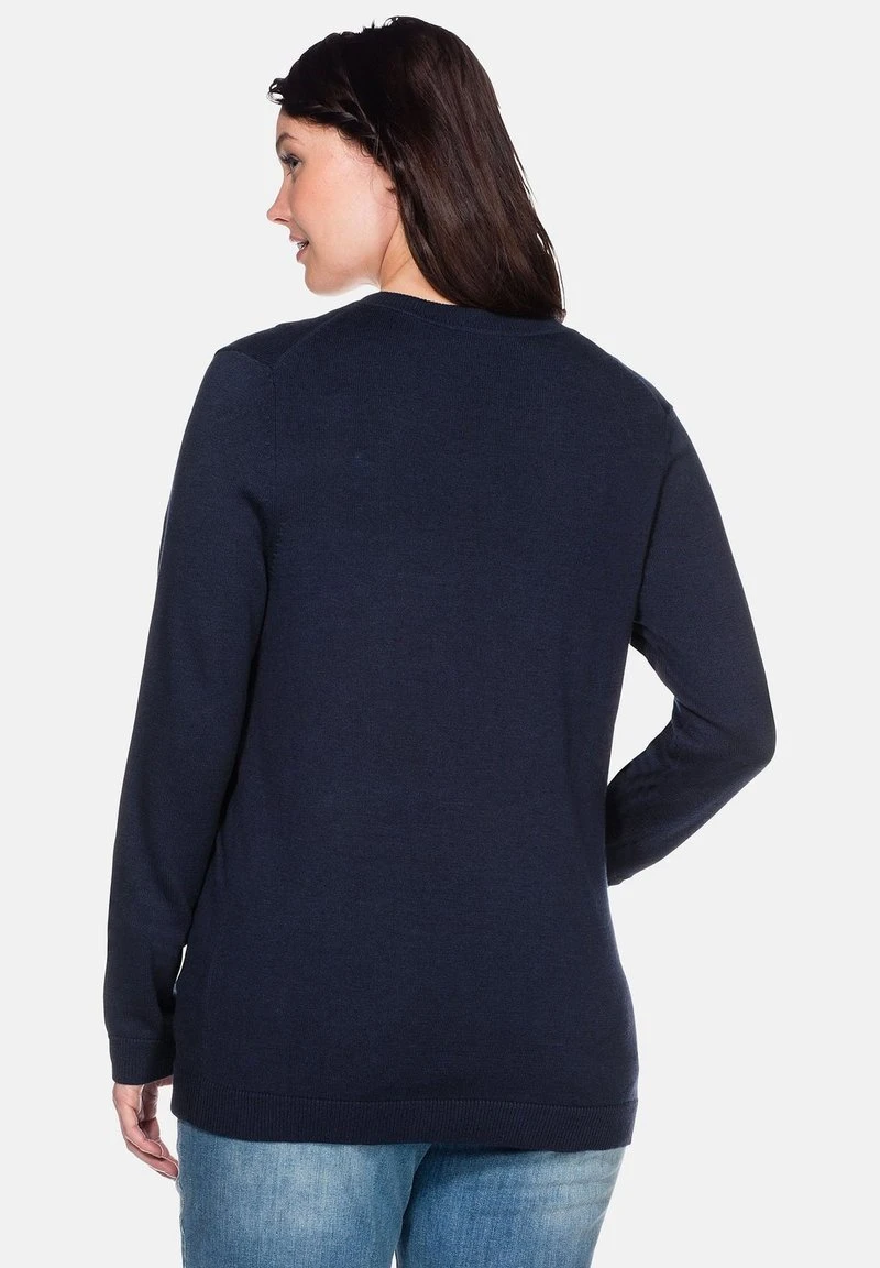 Sheego Strickpullover - Marine 5 Sheego Strickpullover - Marine – Bild 3