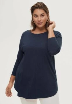 Sheego Langarmshirt - Nachtblau 13 Sheego Langarmshirt - Nachtblau -Sheego 93f41fa235724bb6a5b46032c7ef1902