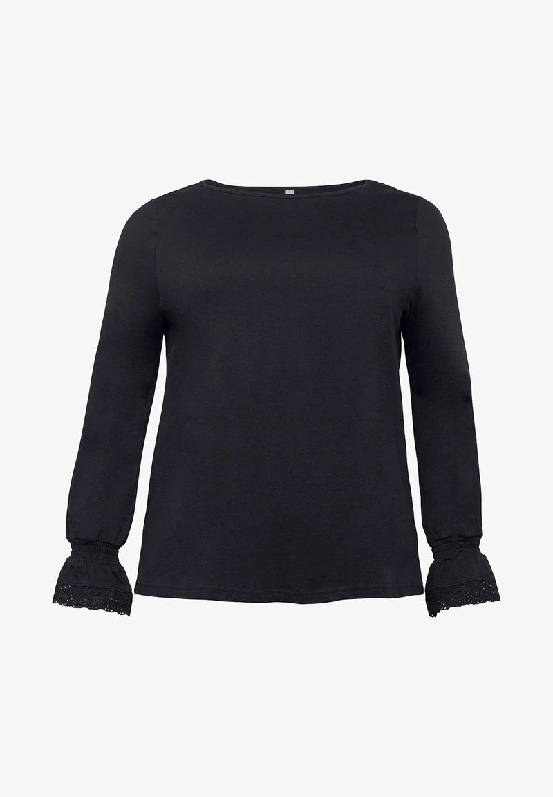 Sheego Langarmshirt - Schwarz 6 Sheego Langarmshirt - Schwarz – Bild 4