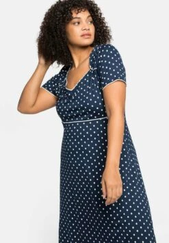 Sheego Jerseykleid - Marine Bedruckt -Sheego 9477049c5a354045b0e423d5259c0424