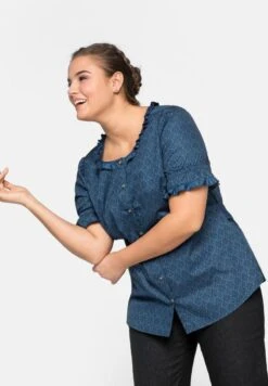 Sheego Bluse - Blau Bedruckt 11 Sheego Bluse - Blau Bedruckt -Sheego 9494597f707e461e9d65a57de5157c24