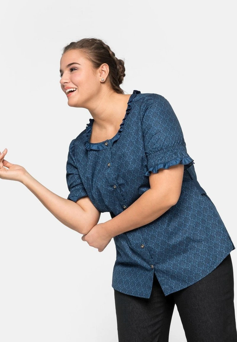 Sheego Bluse - Blau Bedruckt 6 Sheego Bluse - Blau Bedruckt – Bild 4