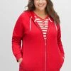 Sheego Sweatjacke - Mohnrot 2 Sheego Sweatjacke - Mohnrot -Sheego 9522e85680f4453cbe1becaaf5542c09