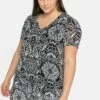 Sheego Bluse - Black/ White -Sheego 971197c1c71f43849f9b5a94fe2e9a46