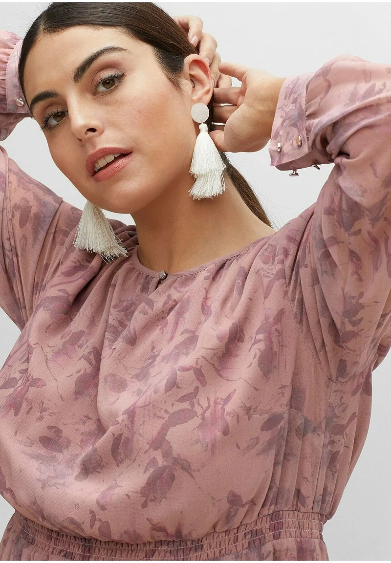 Sheego Maxikleid - Rosé Gemustert 5 Sheego Maxikleid - Rosé Gemustert – Bild 3