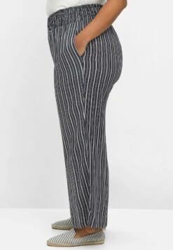 Sheego Stoffhose - Marine Gestreift -Sheego 97c7e75fc7a84f55b2bb751a0ee6cbd5