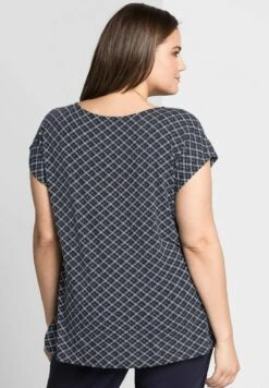 Sheego Bluse - Marine Bedruckt -Sheego 97ec3e32e3c64fde83c3cb07bd5bd4b8