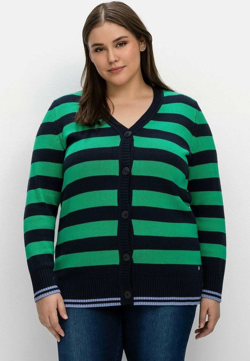 Sheego Strickjacke - Nachtblau Gestreift 8 Sheego Strickjacke - Nachtblau Gestreift – Bild 6