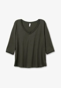 Sheego Langarmshirt - Dunkeloliv -Sheego 997b81ecb6ce4e69adc93a50043c77c9