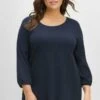 Sheego Langarmshirt - Nachtblau