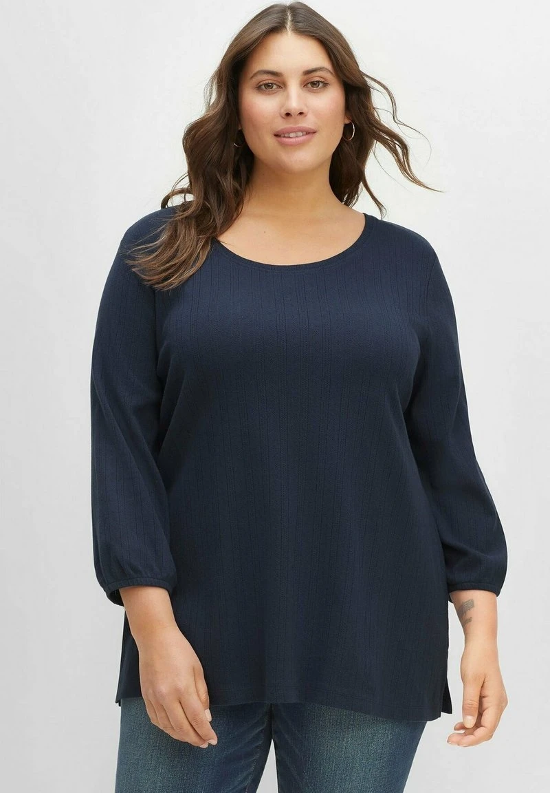 Sheego Langarmshirt - Nachtblau 3 Sheego Langarmshirt - Nachtblau