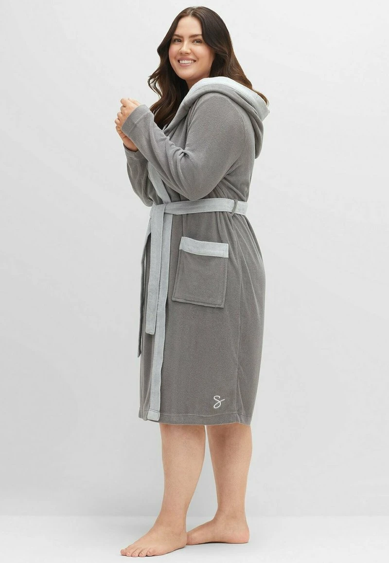 Sheego Bademantel - Grau 7 Sheego Bademantel - Grau – Bild 5
