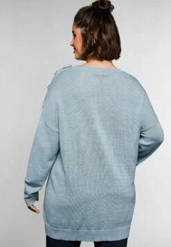 Sheego Strickpullover - Hellblau -Sheego 9ac511f2f5ca485ba78ec29fe0340b2e
