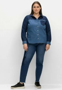 Sheego Hemdbluse - Blue Denim 9 Sheego Hemdbluse - Blue Denim -Sheego 9ca2a29cac064b6f8d69747371de847d