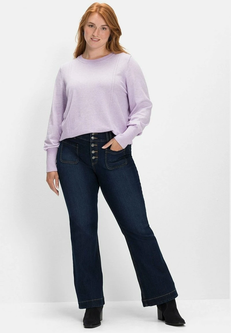 Sheego Strickpullover - Lavendel Meliert 4 Sheego Strickpullover - Lavendel Meliert – Bild 2