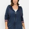 Sheego Sweatjacke - Dark Blue Denim 2 Sheego Sweatjacke - Dark Blue Denim -Sheego 9f43abb2d2614a7f8febf5c83866a42f
