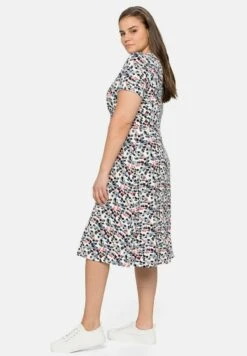 Sheego Jerseykleid - Weiß Bedruckt -Sheego 9f7d720731724f7aa7c655d95e2bfeb7