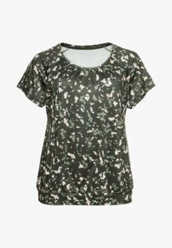 Sheego T-Shirt Print - Dunkeloliv Bedruckt -Sheego a0dbfbd211e74cefac40787b1f9afd31