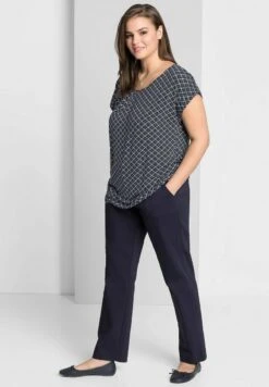 Sheego Bluse - Marine Bedruckt -Sheego a1addef8418249deb75bebf981a6737e