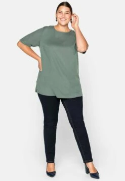 Sheego Bluse - Salbeigrün -Sheego a2cbb848717d400fad42d5e087c8cf2f