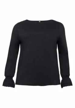 Sheego Langarmshirt - Schwarz 12 Sheego Langarmshirt - Schwarz -Sheego a2e7a3eef00d4a6a85a397f1ac23dc5b