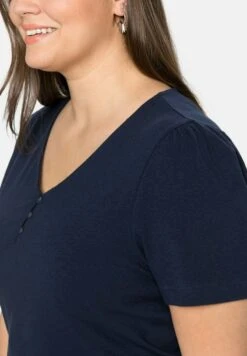 Sheego T-Shirt Basic - Marine -Sheego a448deb85f6f40b58e50bbda35d2335e