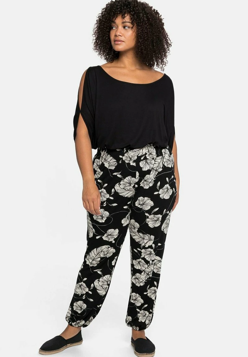 Sheego Stoffhose - Black/ White 4 Sheego Stoffhose - Black/ White – Bild 2