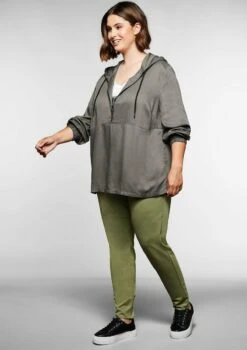 Sheego Kapuzenpullover - Rauchgrau -Sheego a6215b58cbb94f339680fdcd3f06f227