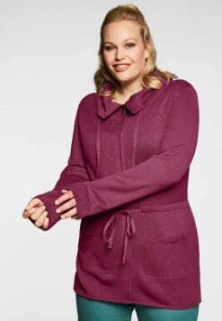 Sheego Strickjacke - Himbeere