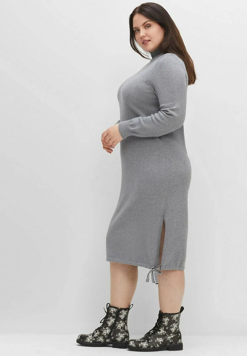 Sheego Strickkleid - Grau Meliert 3 Sheego Strickkleid - Grau Meliert