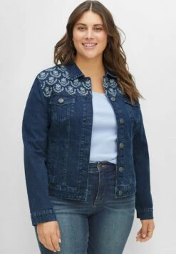 Sheego Jeansjacke - Dark Blue Denim