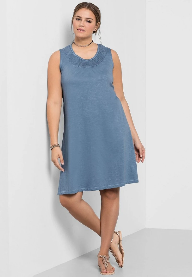 Sheego Jerseykleid - Blau 8 Sheego Jerseykleid - Blau – Bild 6