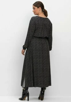 Sheego Maxikleid - Schwarz Gemustert -Sheego aaf5baf27b6742b6b226f540e10bd452