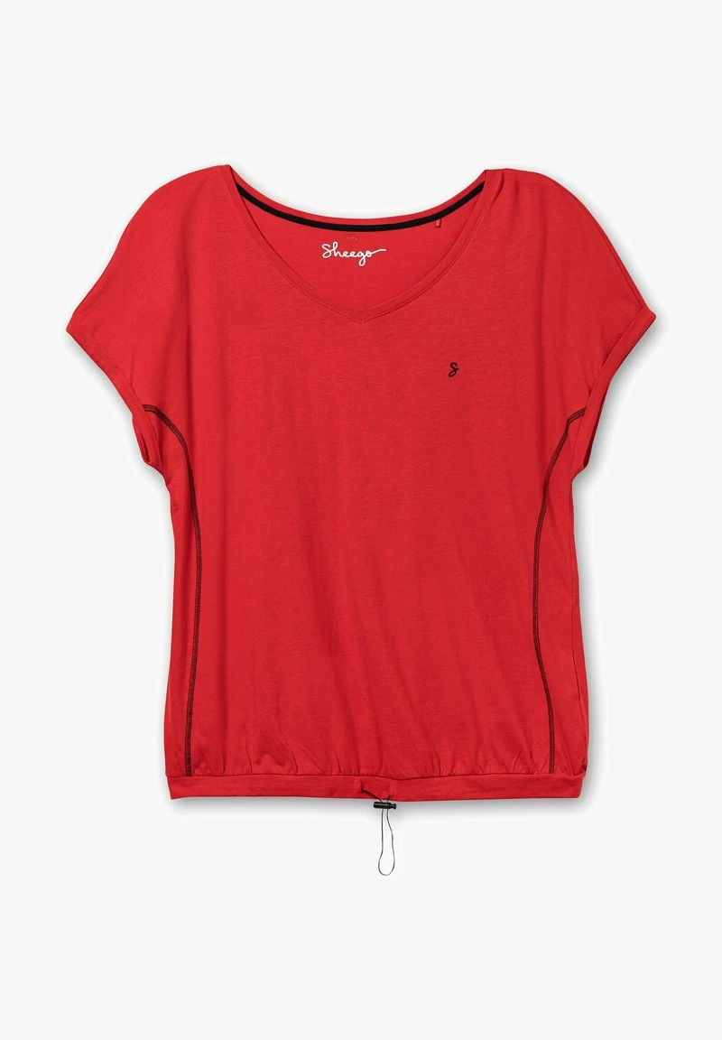 Sheego RELAX - T-Shirt Basic - Mohnrot 7 Sheego RELAX - T-Shirt Basic - Mohnrot – Bild 5