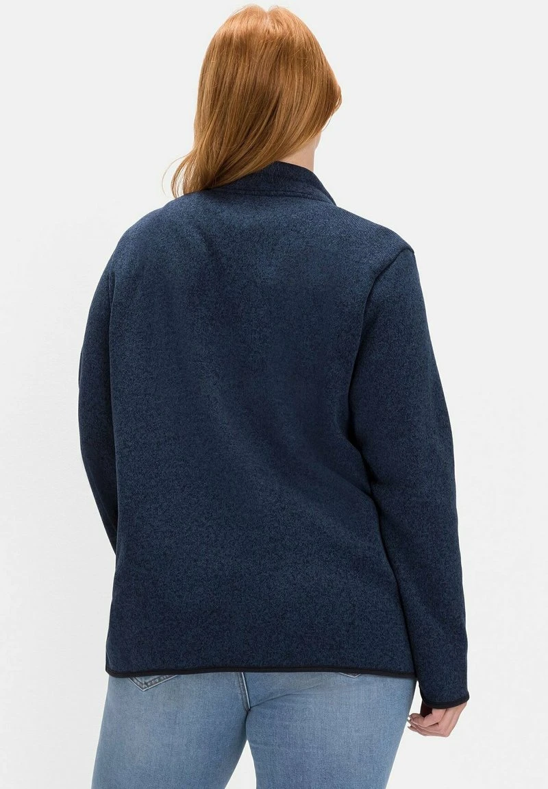 Sheego Sweatjacke - Nachtblau Meliert 5 Sheego Sweatjacke - Nachtblau Meliert – Bild 3